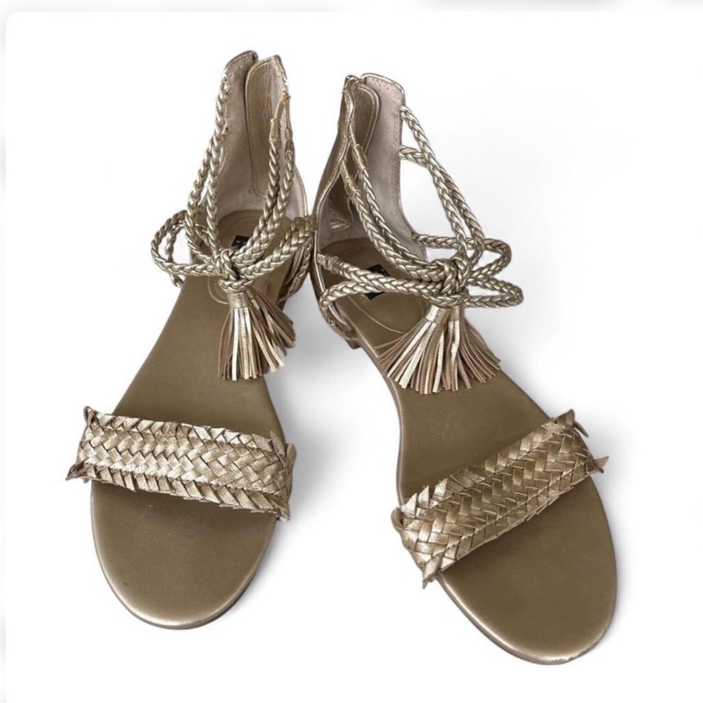 White House Black Market Metallic Sandals Boho